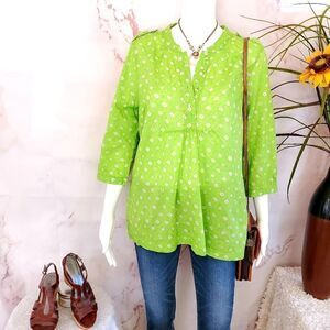 Eddie Bauer 100% cotton pretty ikat print top